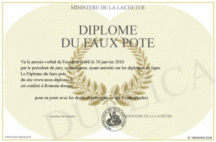 diplome faux